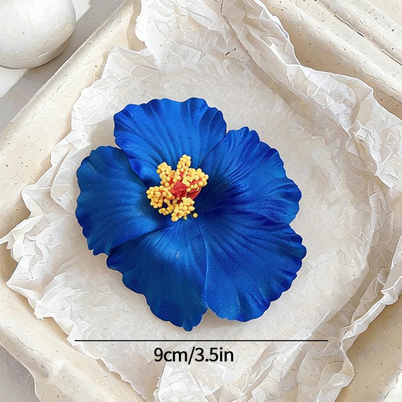 Plumeria Hibiscus Flower Hair Clip Hawaiian Flower Side Bangs Clip For Women Seaside Beach Hibiscus Flower Hairpin Headband