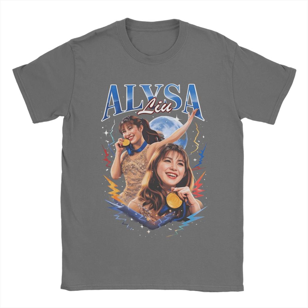 Alysa Liu Vintage Unisexs T Shirts Crazy Tee Shirt Short Sleeve O Neck TShirts Pure Cotton Big Size Clothes