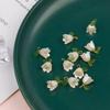 10pcs Pearl Bell Orchids Pendant Stereoscopic Leaf Flower Charm for DIY Necklace Bracelet Earrings Jewelry Accessories