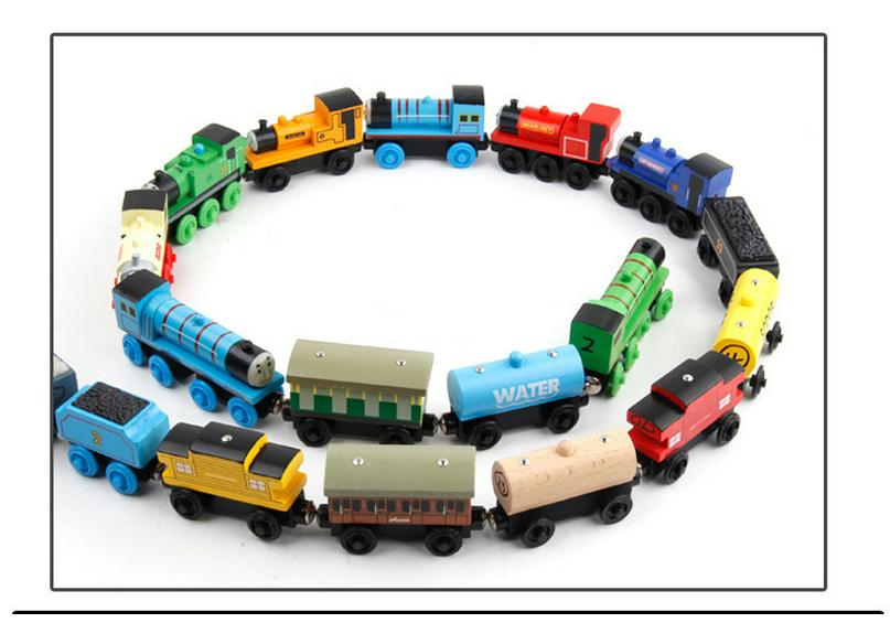 Magnetic Thomas the Tank Engine Wooden Train Set with Cake Party Decorations