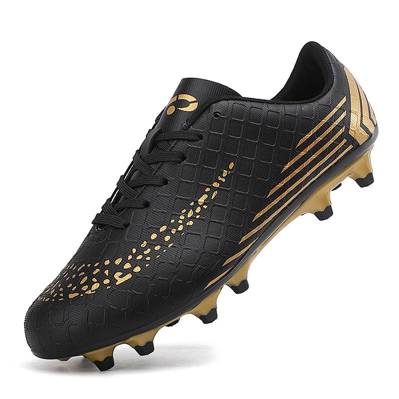 Fashion Men's Soccer Shoes FG/TF Non-Slip Soccer Cleats Training Shoes Ultralight Outdoor Sneaker Lace Up Casual Light Football Boots 45