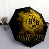 1 Stück Automatischer Faltregenschirm - Borussia Individuelles Namensmuster, Tragbares & Faltbares Design mit 8 Speichen, Weihnachts-Geburtstagsgeschenke