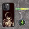 Custodia per Telefono Levi Ackerman Attack on Titan Per iPhone 16,15,14,13,12,11,Pro,Max,Plus,Mini,SE Ricarica Wireless Magnetica Magsafe