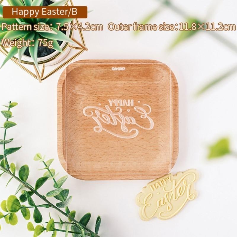 Plastic Material Cookie Mold DIY Cookie Stamps Easter Themed DIY Biscuit Moulds
