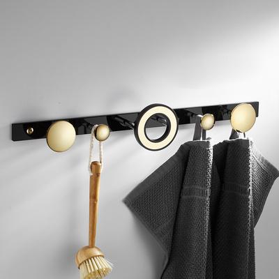 Crochet pour Robe Hanger à Serviettes Tuqiu Crochet pour Vêtements Chapeau Acrylique Rangée Noir Doré Crochet pour Robe Set Quincaillerie de Bain Laiton Hanger de Cuisine