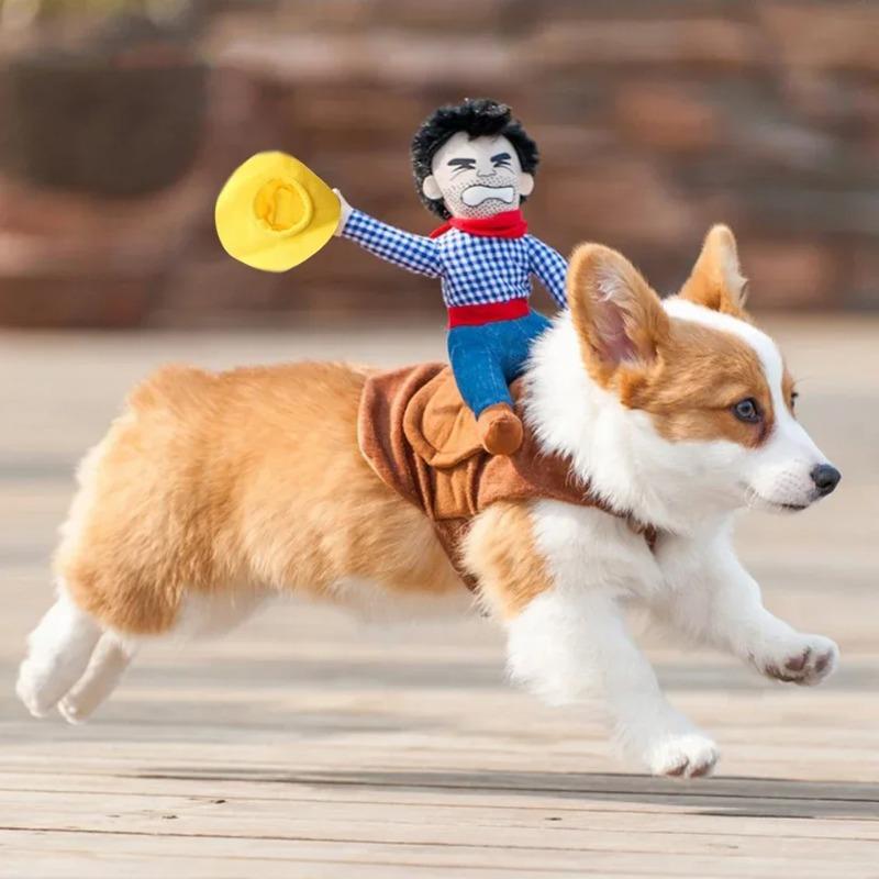 DualPet Dog Clothes Cosplay Halloween Party Funny Cowboy Dressing Up French Bulldog Chihuahua Costumes Dog Accessories