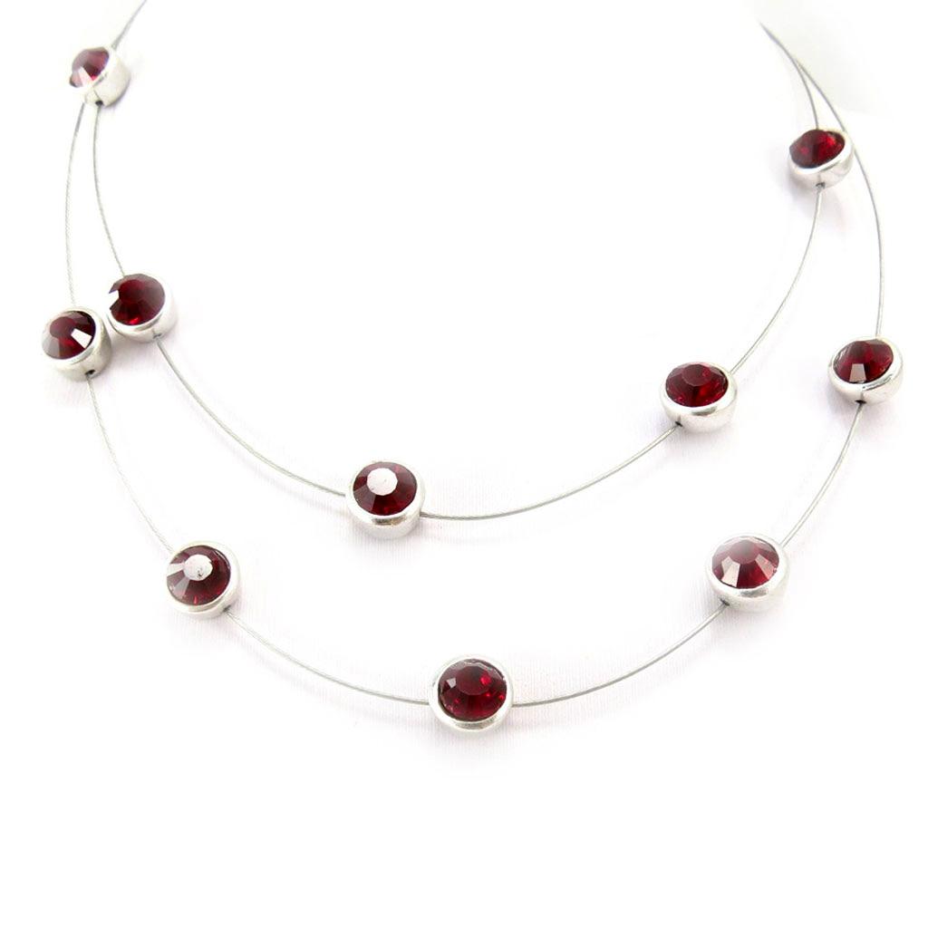 

Les Trésors De Lily [R5263] - Красное колье Sissi - 2 ряда - 8 мм