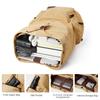 Moyyi Zaino Vintage in Tela da Uomo Grande Capacità Borsa Casual per Laptop 15,6 Pollici per Pendolari Viaggio Premium Resistente Zaino Unisex