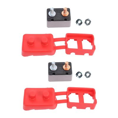 1 Pair Automatic Reset Circuit Breaker with Cover Stud Bolts DC12V To 24V Enhanced Safety Heat Resistant for Car Ship