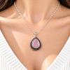 Rose Chalcedony Gemstone 925 Sterling Silver Handcrafted Jewelry Everyday Wear Pendant 1.5" For Her APP-2-16