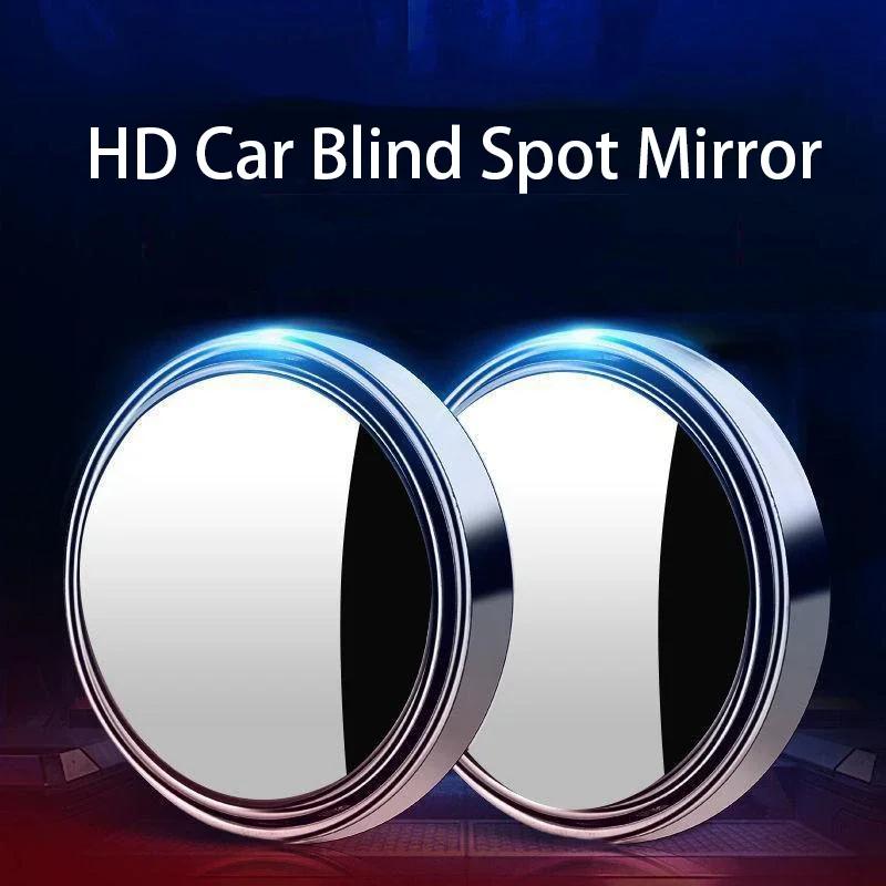Round Car Auxiliary Mirror, Safety Driving Mirror, Wide-Angle Mirror with 360 Degree Rotation