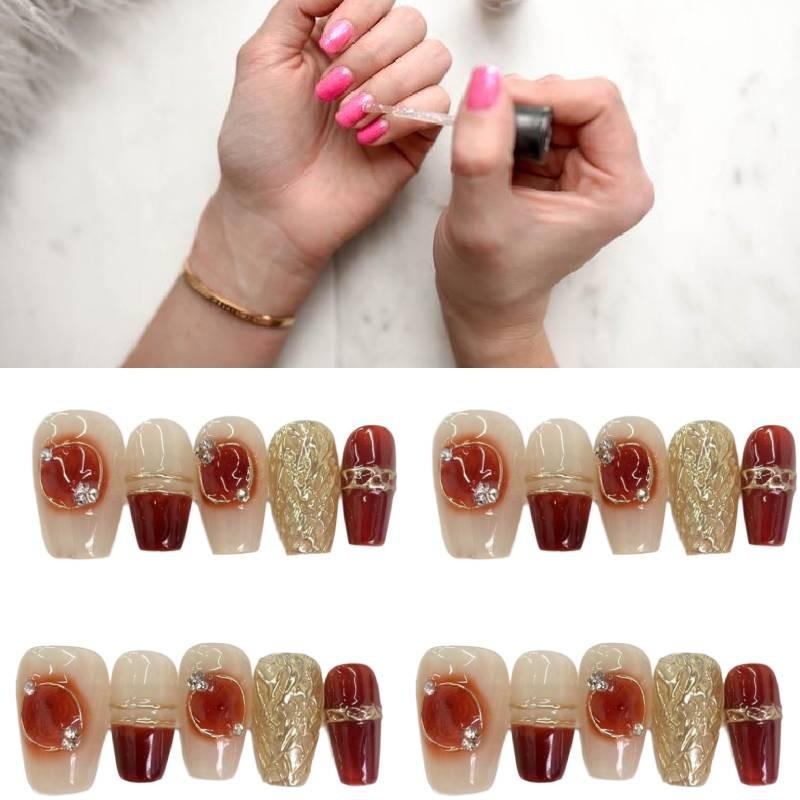 Wear Handmade Nail Fashion Casual Simple Exquisite Classic Nail Style Patch