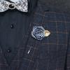 1PC Wedding Bridegroom Brooch Cloth Collar Brooch Alloy Lapel Pins Rose Flower Accessories Suit