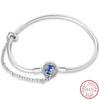 Real 925 Sterling Silver 17-20CM Butterfly Pet Ocean Starry Sky Original Bracelet Fit for Wedding Fine Jewelry DIY Making