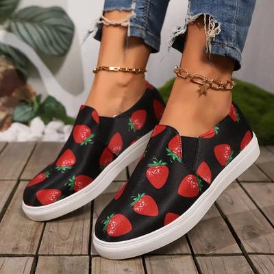 Moda 2024 Nowe Gorące Sprzedawane Mokasyny Damskie Wzór Nadruk Sznurowane Okrągły Nosek Damskie Buty Wulkanizowane Płócienne Damskie Płaskie Buty Zapatos