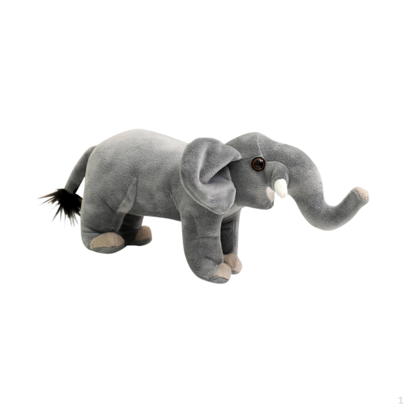 

Doll Toy Stuffed Animal Figure Soft Construction Distinctive Elephant Features Suitable for Kids S