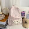 Schoolbag schoolbag women's new large-capacity student backpack fashion casual polka dot cute plush doll student bag