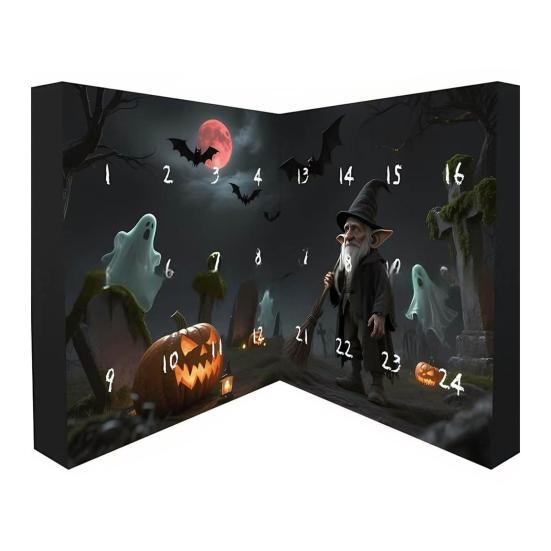 Calendar de Advent Halloween Elf 24 de Zile Calendar de Advent Halloween Gnom Surpriză Calendare de Advent Decor