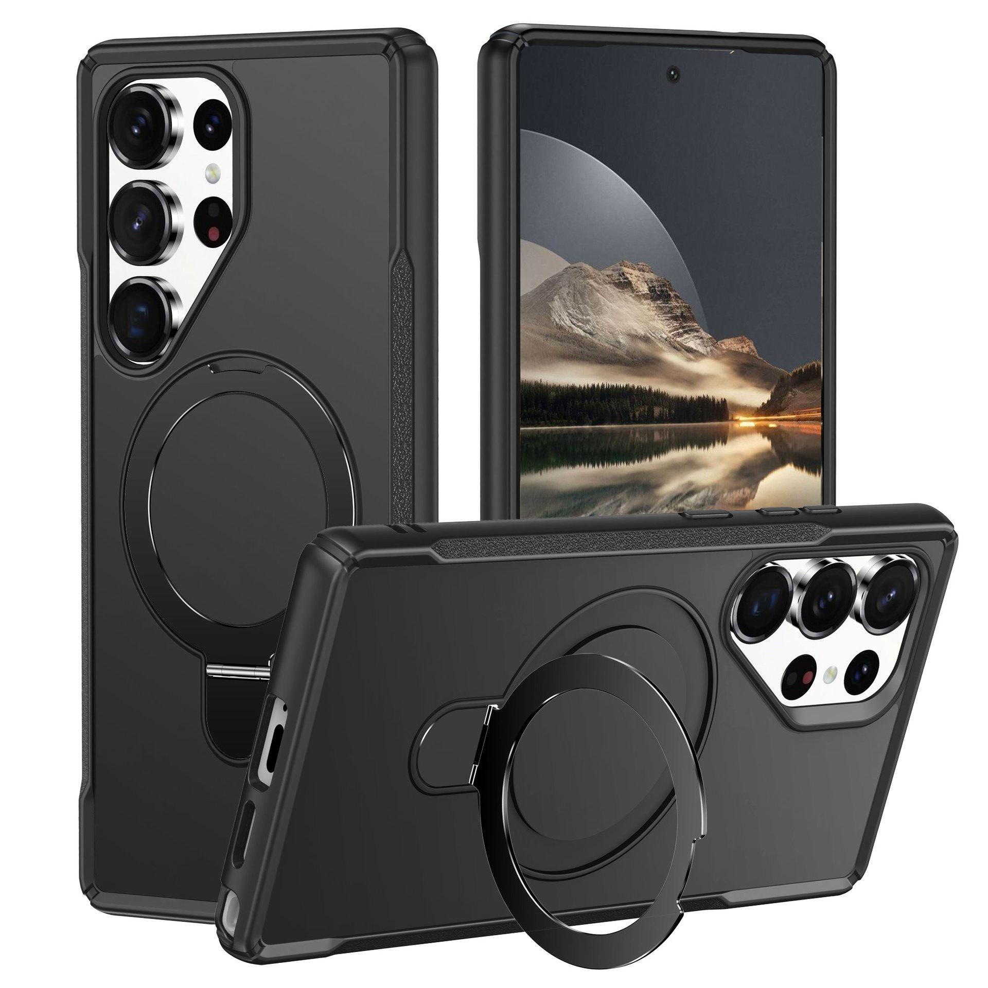 

New for Samsung A05 Mobile Phone Case Two-in-one Skin-feeling Stand Magnetic Mobile Phone Protective Cover A06