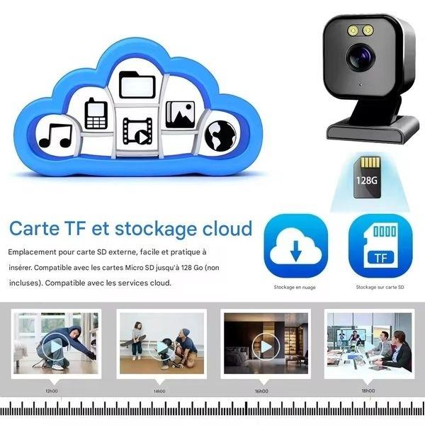 Mini Wi-Fi kamera 1080p obousměrný zvuk noční vidění