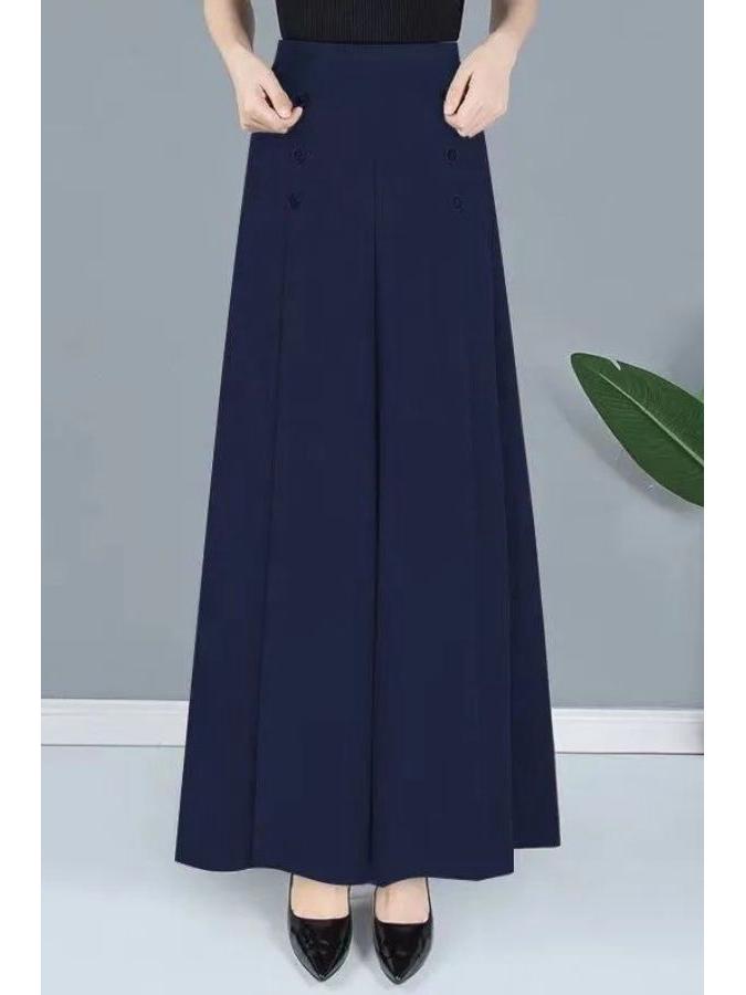 BOGO Summer Drapey Skirt Pants - New Chinese Style, Lightweight, Large & Plus Size Women's Casual Slimming Trousers