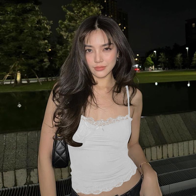 

Backless Slim Fit Sexy Short Top Adjustable Shoulder Strap White S