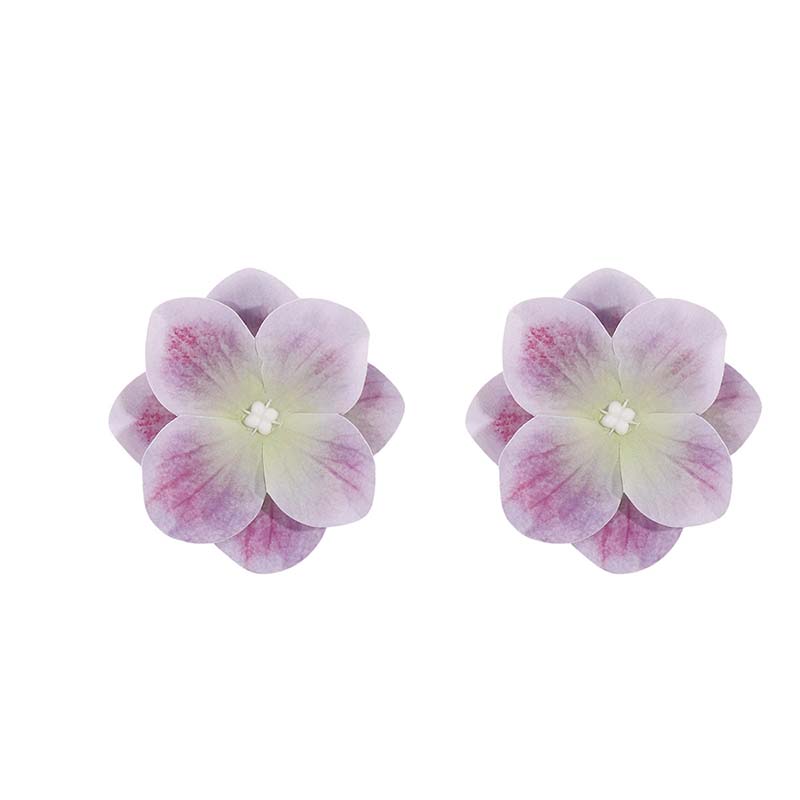 Exquisite Butterfly Orchid Flower Earrings for Women Exaggerate Double-Layer Simulation Large Flower Pearl Stud Earrings Jewelry