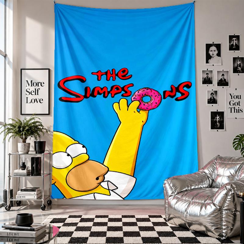 Wall TapestryThe Simpsons Art Hanging Cloth Decorative Background Cover for Room Decoration