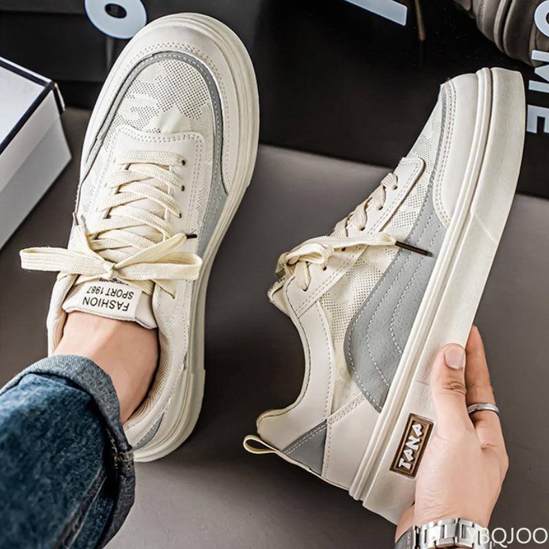 Summer men's new breathable canvas shoes men's trendy versatile thick soled sport shoes casual board shoes