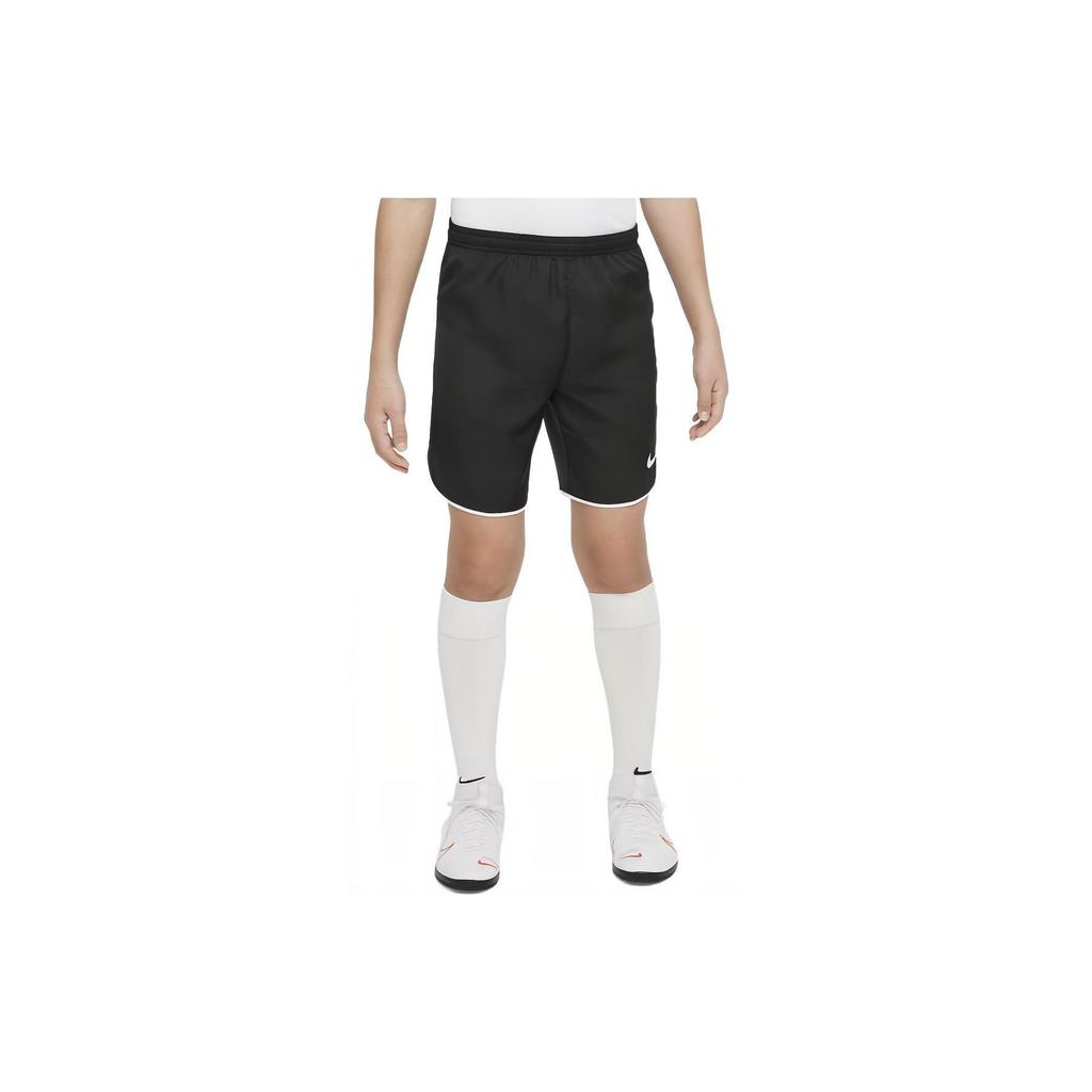 Nike Logo Print High-Waisted Straight-Leg Casual Shorts Kids Shorts Black DH8408-010