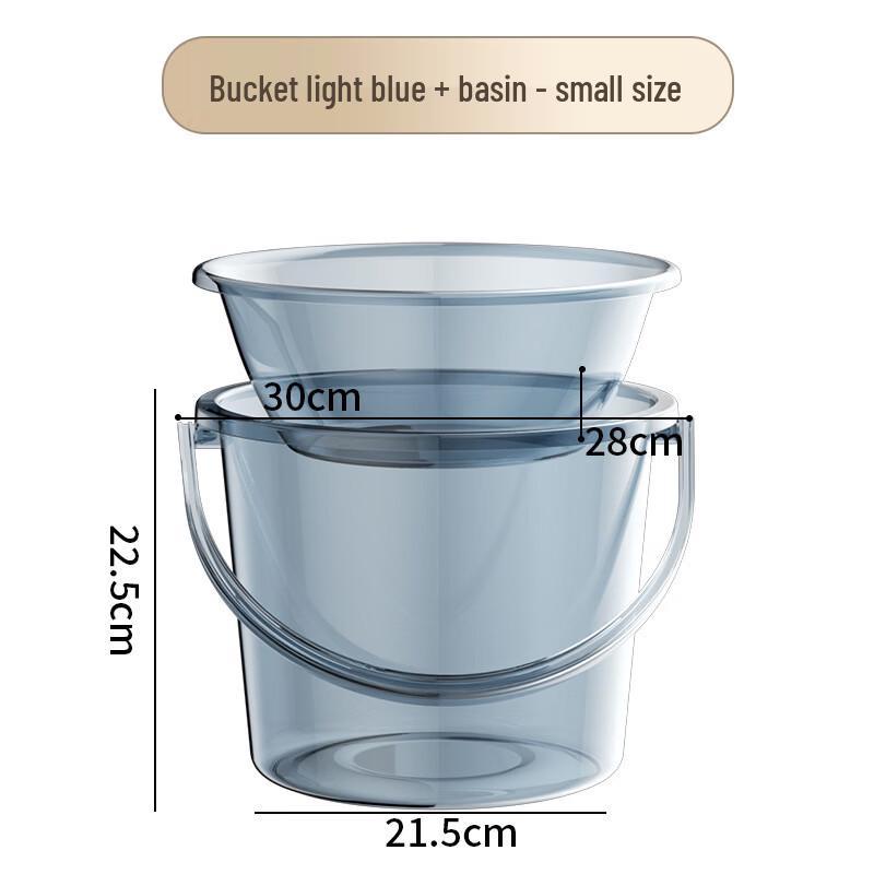 Portable Plastic Bucket and Basin Set
