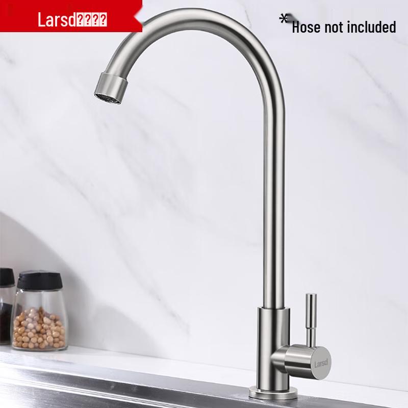 Larsd LD-08 Single Cold Stainless Steel Kitchen Faucet