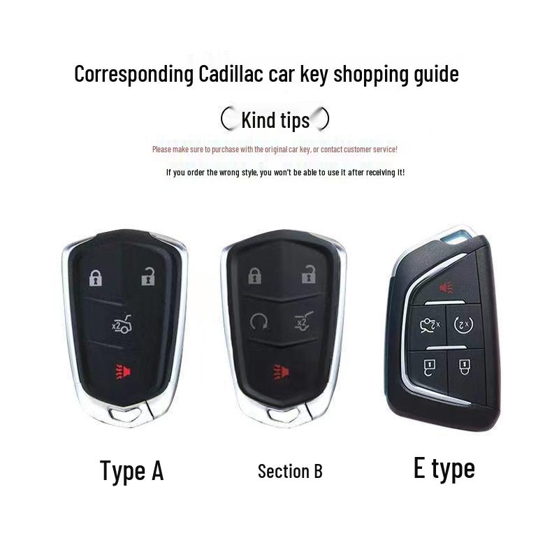 Cadillac Key Cover: Fits XT5, XT6, XTS, ATS-L, CT5, CT6, CT4, XT4 - For Men & Women
