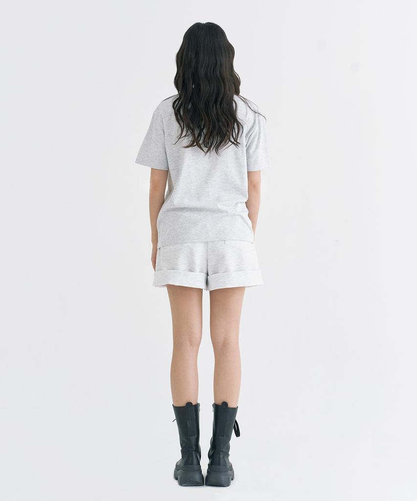 Peulleio Button T-Shirt _ Gray