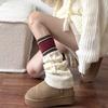 Winter Snow Boot Sock Leg Warmers Women Thermal Knit Leggings JK Uniform Cable Stitch Mid Calf Stacked Socks Y2K Style