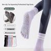 Women's Non-Slip Five-Finger Mid-Calf Yoga, Pilates, & Fitness Compression Socks