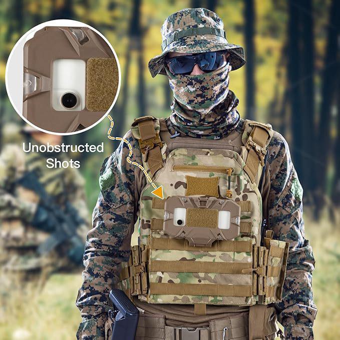 Tactical Vest Chest Rig with Foldable Phone Navigation Holder and Universal Plate Insert