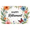 Retirement Photo Backdrop Delicate Flowers Retirement Display Happy Retirement Banner Nature-inspired For Colleague Farewell