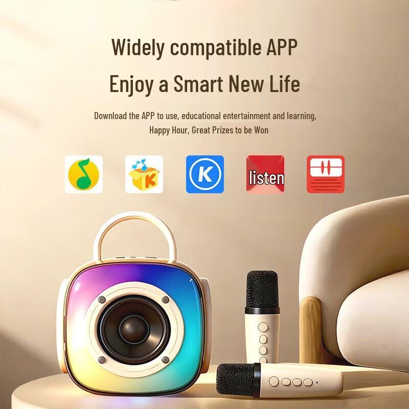 Newmine M81 Bluetooth KTV Speaker & Dual Wireless Microphone Set CN plug (adapter included)