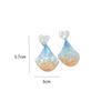 Creative Personality Asymmetrical Earrings Acrylic Gradient Fan-shaped Small Fresh Earrings