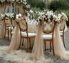 10/50Pcs 75x200cm White Wedding Tulle Chair Sashes Baby Shower Party Wedding Layout Arch Decor Garden Party Stairs Decoration