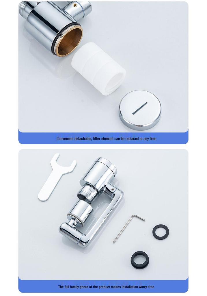 Universal 1080° Rotating Faucet with Lifting Anti-Splash Spout for Bathroom Face Washing and Brushing Teeth