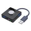 USB Sound Card Plug and Play External USB Sound Adapter with 3.5mm USB Interface Volume Control for 