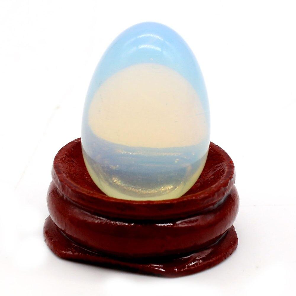 Natural Stone Decoration Egg-Shapedl With Base Artificial Ornament Lucky Gift Bed-Room Garden Office Desk Ornaments