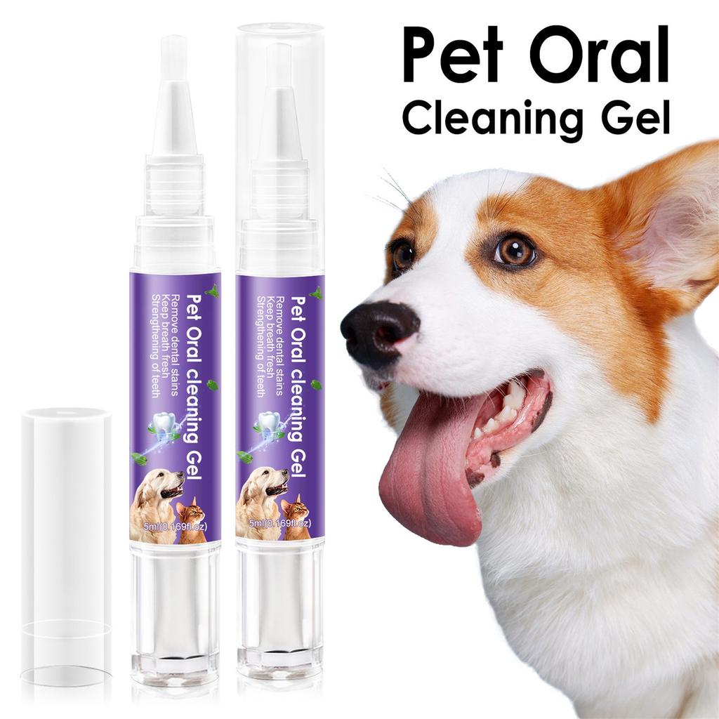 Pet Toothbrush, Portable Rotary Cleaning Gel 5ml