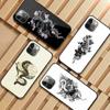 Snake And Flower Phone Case For IPhone 14 13 12 11 XS X 8 7 6 Plus Mini Pro Max SE 2022 Black PC TPU Glass Phone Cover