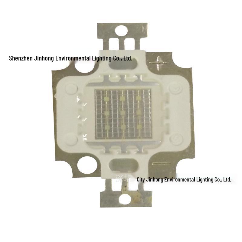 10W COB LED Lamp Beads, Copper Bracket, Red/Blue/Green/Purple Light, Epistar Chip