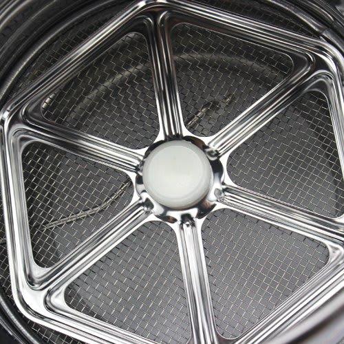 PEARL METAL Automatic Flour Sifter, Medium Size, 15.5cm Wide X 10cm Deep X 11cm High, Stainless Steel, Made In Japan, Antenor D-3566