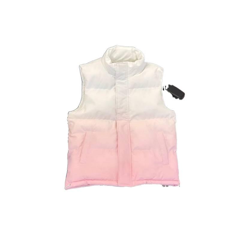 Unisex Gradient Stand Collar Winter Vest - Fashionable, Casual, and Versatile Outerwear
