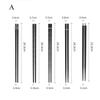 5 Pairs Reusable Non-slip High-temperature Tableware Chopsticks Sushi Noodles Eating Sticks Alloy Chopsticks